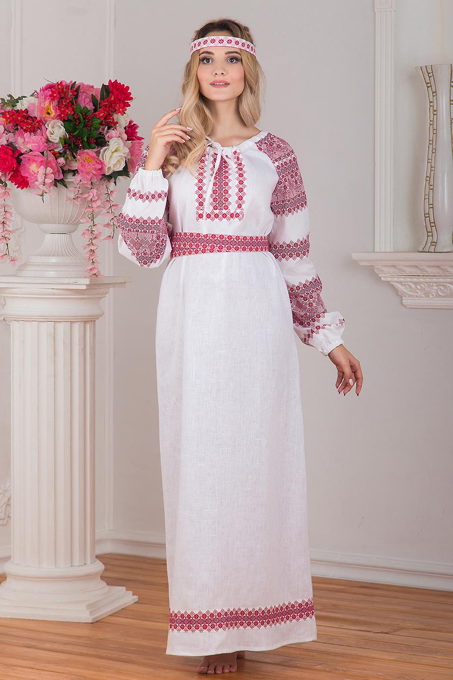 A playful frame from Women in Slavic costumes — online in Tbilisi