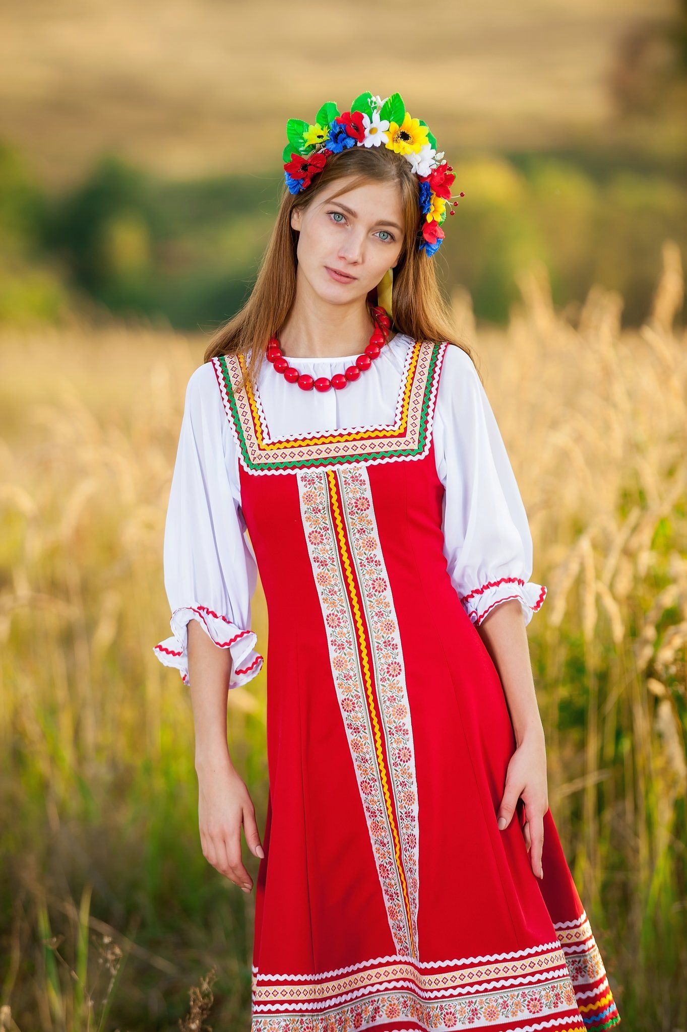 Women in Slavic costumes in Tbilisi — step in, relax, and chat live